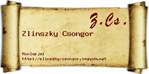 Zlinszky Csongor névjegykártya